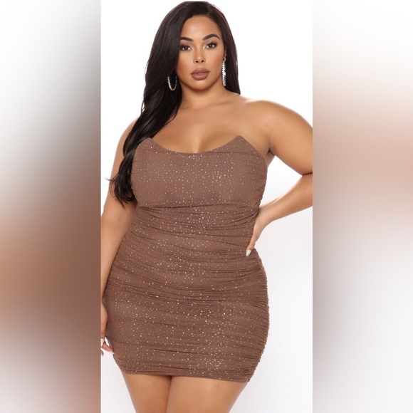 Fashion Nova Mesh Ruched Mini Dress NWOT - Picture 2 of 6